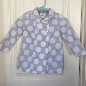 Gray white polka dot lightweight jacket